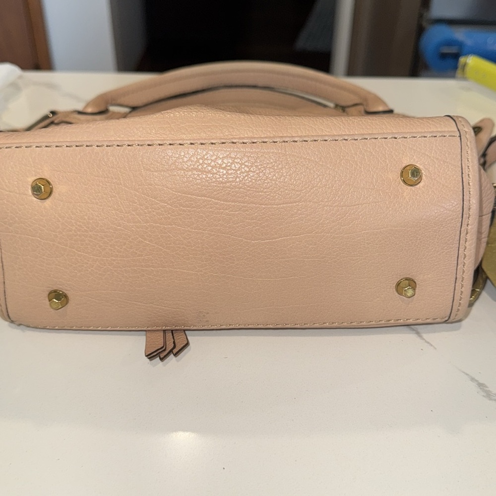 orYANY Light Camel Leather Satchel Crossbody Handbag - Picture 5 of 11